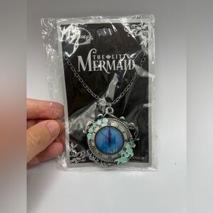 Disney Little Mermaid Silver and Blue Necklace